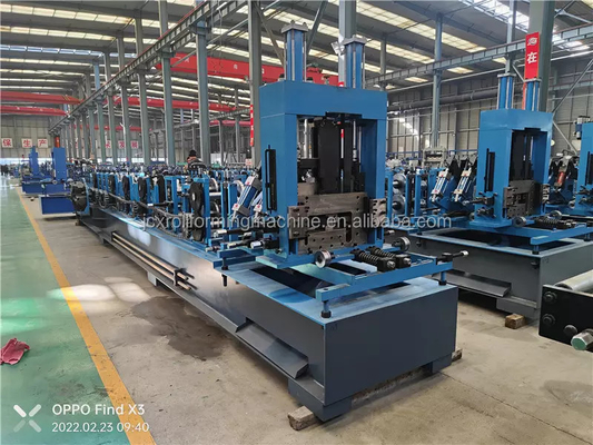 Máy cán tôn xà gồ CZ bằng thép mạ kẽm PLC C Channel Máy cán nguội
