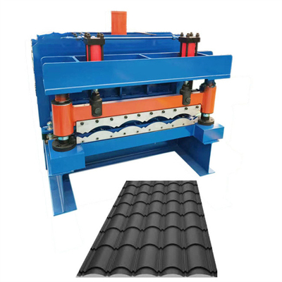Sắt 3-5m / phút Máy cán ngói tráng men Máy cắt thủy lực cho tường mái