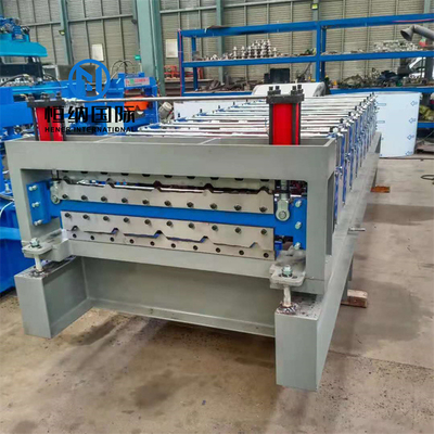 Máy cán hai lớp thép màu cho bảng điều khiển tường mái hình thang Ibr