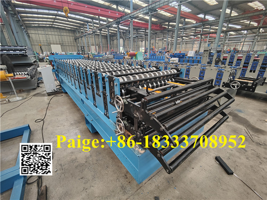 686 762 Máy cán tấm lợp mái hai lớp Điều khiển PLC 380V