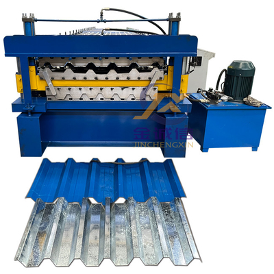 Máy cán tấm lợp IBR Màu xanh lam Hai lớp