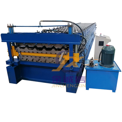 Máy cán tấm lợp IBR Màu xanh lam Hai lớp