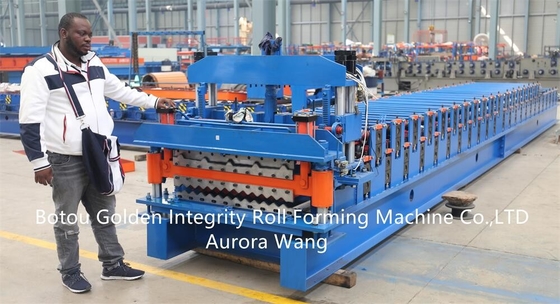 Bán nóng máy cuộn tấm lợp hai lớp để sản xuất tấm hình thang và tấm sóng