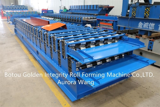Máy cán tấm kim loại hai lớp Loại mới tự động tấm kim loại hai lớp Máy cán tạo hình tấm p