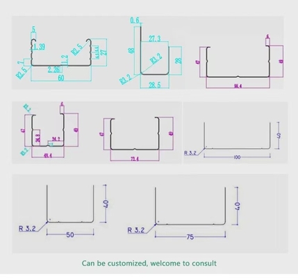 Máy cán khung thép nhẹ PLC 50m / phút với hệ thống vận hành Vertex