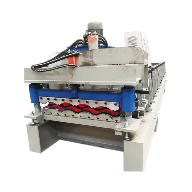 Máy tạo hình cuộn gạch tráng men tốc độ cao sắt thép 3-5m / phút cắt thủy lực