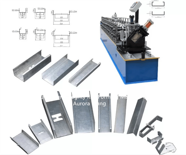 C và U Hồ sơ Stud Roll Cựu khung thép tốc độ nhanh Máy đo ánh sáng tốc độ nhanh