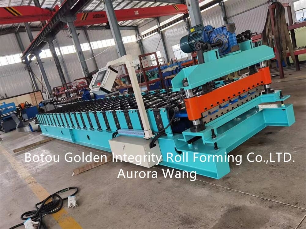 Máy cán tấm mái nhà tự động Máy cán tấm hình thang bằng thép